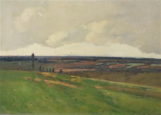 Attributed to Charles-Francois Daubigny (1817-1878) Near Bergerac 12.5 x 17.75in.